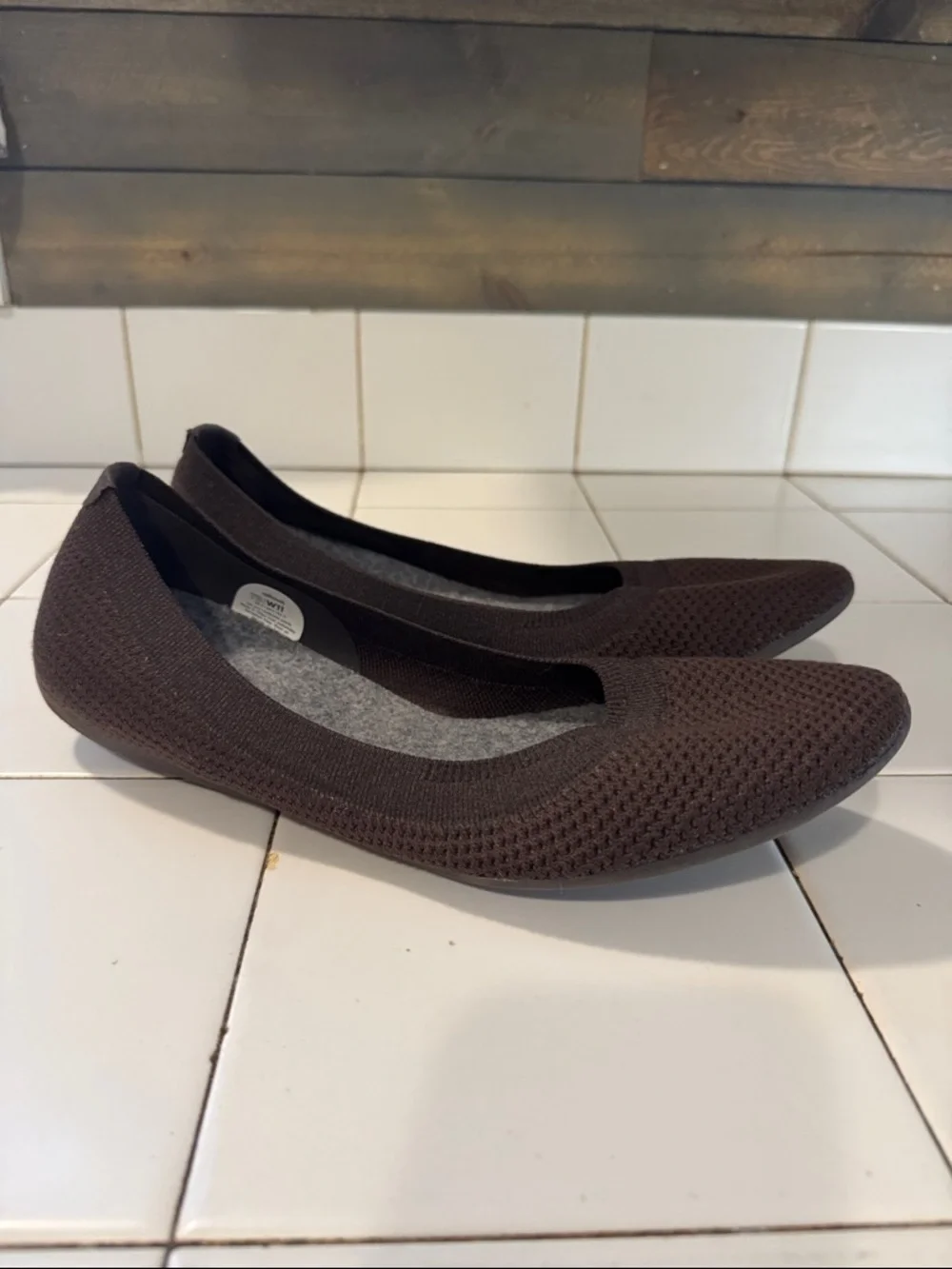 allbirds Tree Breezers Women's Cocoa Brown Knit Ballet Flats Lightweight Size 11